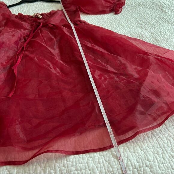 ✨ Altar’d State Women’s Red Poofy Dress Small - Picture 10 of 10